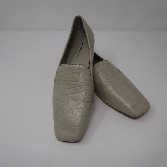 Vince Clark Square-Toe Croc-Embossed Leather Loafers 6.5 NWT - Picture 6 of 7